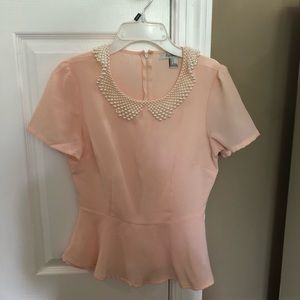 COPY - Light pink Peplum top